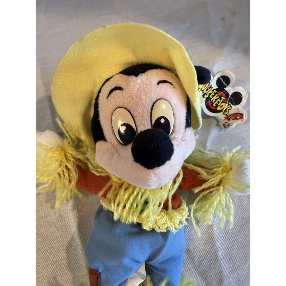 Vintage Mouseketoys Disney Scarecrow Mickey Bean Bag Plush 9
